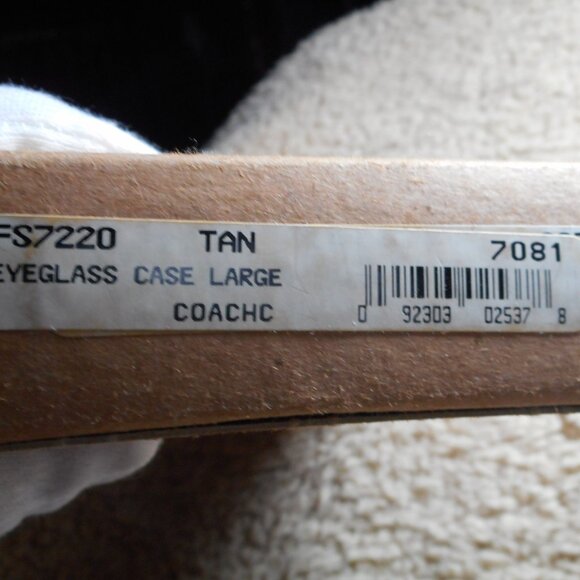 Vintage Large Eyeglasses Case NIB in Black & British Tan, 7220 - Picture 7 of 10